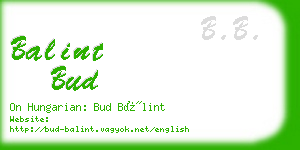 balint bud business card